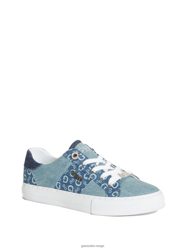 Guess lyseblå lookat lave sneakers lyse blå kvinner F0LJ807540