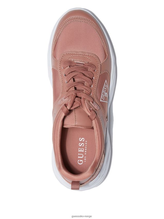 Guess mørk brun nivåer rhinestone logo joggesko mørkebrun kvinner F0LJ807527