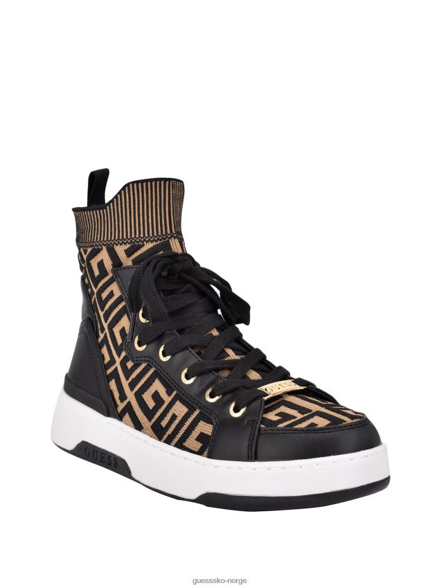 Guess manney knit logo high-top joggesko blmf blmf kvinner F0LJ809932