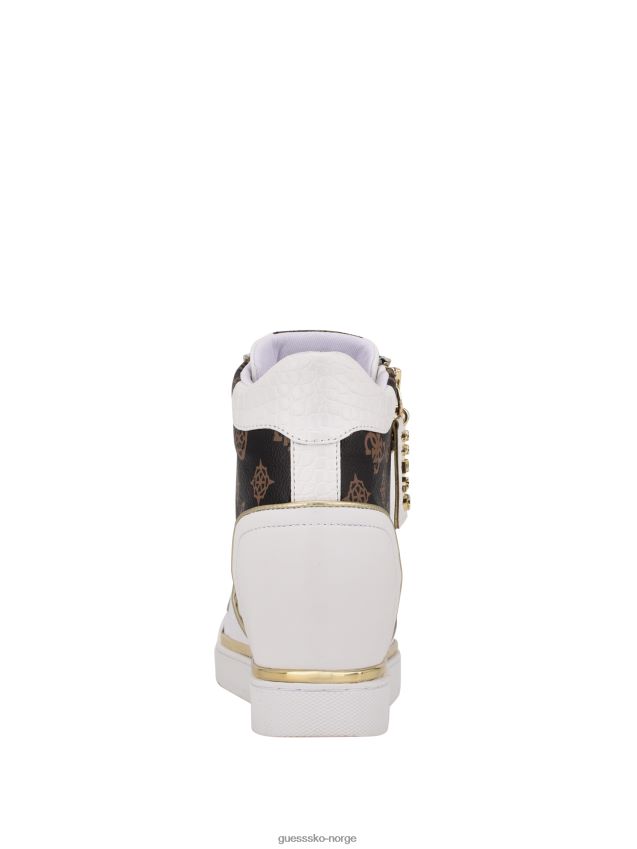 Guess middels brun flora-logo joggesko middels brun kvinner F0LJ809914