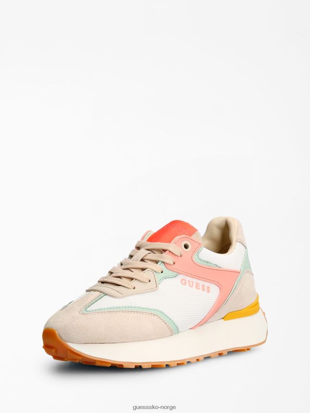 Guess multi rosa luchia løpesko i blandet skinn multi rosa kvinner F0LJ803491
