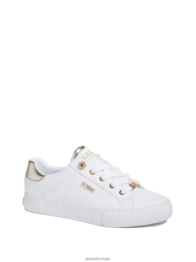 Guess panna se på lave sneakers i imitert skinn panna kvinner F0LJ807467