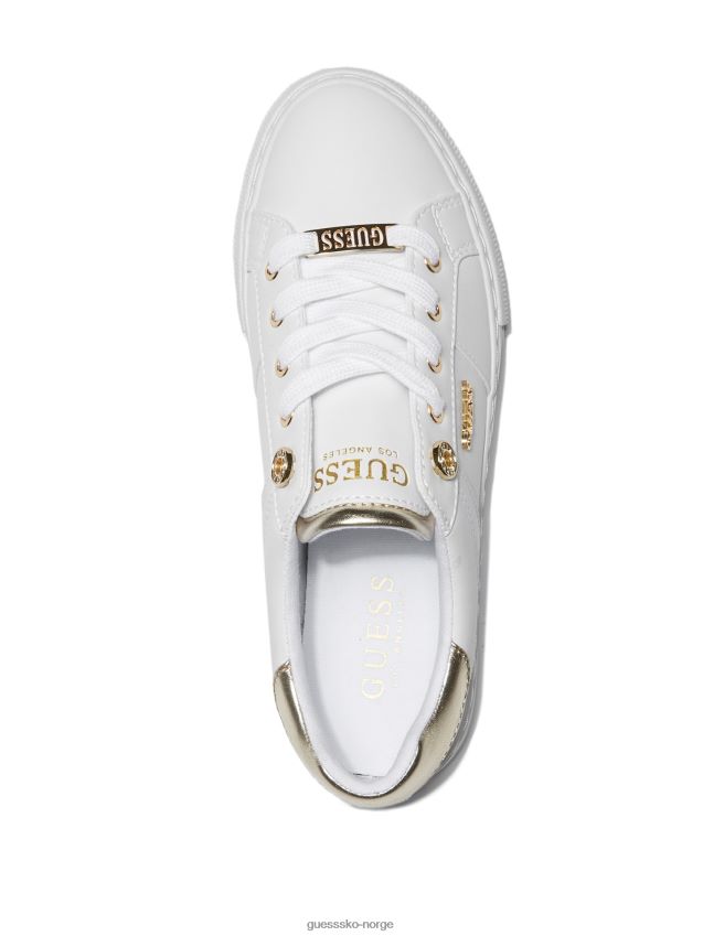 Guess panna se på lave sneakers i imitert skinn panna kvinner F0LJ807467