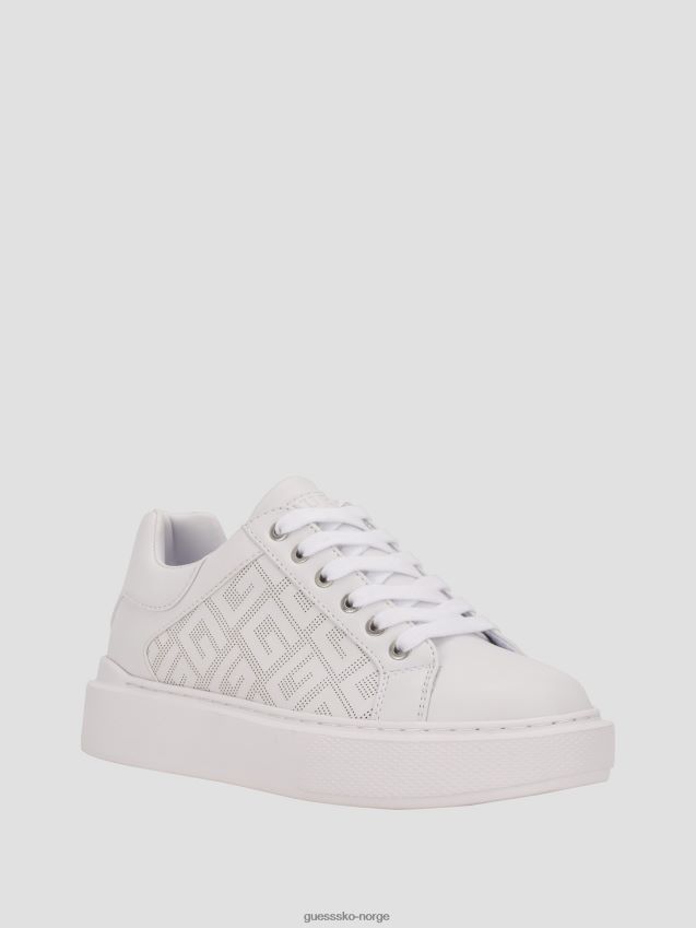 Guess panna wive perforerte g lave sneakers panna kvinner F0LJ809921