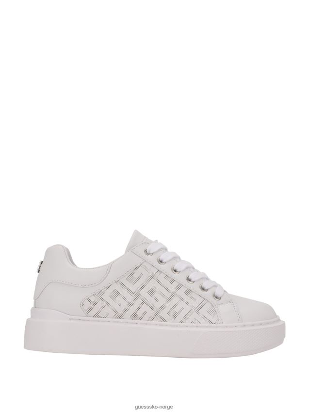 Guess panna wive perforerte g lave sneakers panna kvinner F0LJ809921