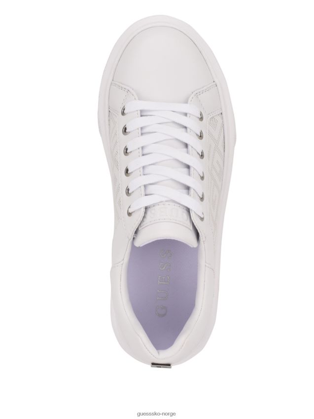 Guess panna wive perforerte g lave sneakers panna kvinner F0LJ809921