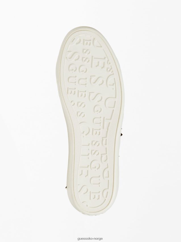 Guess raelin studded 4g logo sneaker beige beige kvinner F0LJ803477