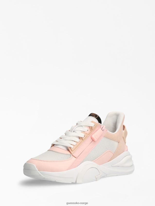 Guess rosa Bailia løpesko med glidelås i siden rosa kvinner F0LJ806083