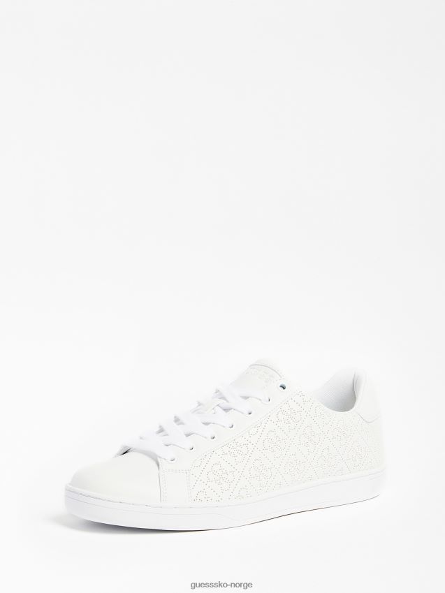 Guess rosalia perforert 4g logo joggesko hvit hvit kvinner F0LJ805583