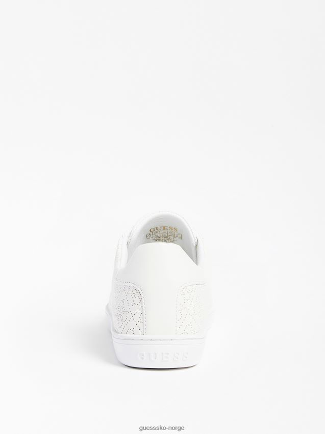 Guess rosalia perforert 4g logo joggesko hvit hvit kvinner F0LJ805583