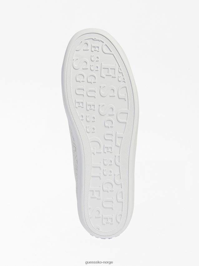 Guess rosalia perforert 4g logo joggesko hvit hvit kvinner F0LJ805583