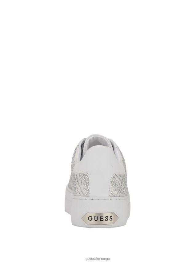 Guess sølv 040 gelsen rhinestone logo low-top joggesko sølv 040 kvinner F0LJ809931