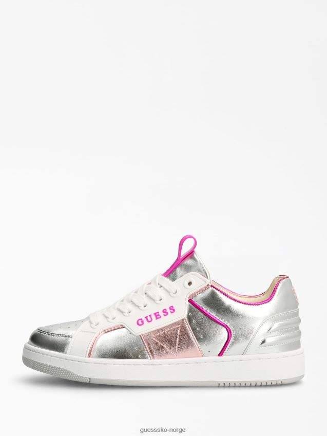 Guess sølv bianqa foliert sneaker sølv kvinner F0LJ802955