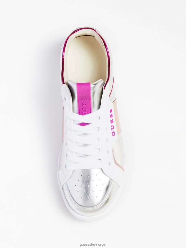 Guess sølv bianqa foliert sneaker sølv kvinner F0LJ802955