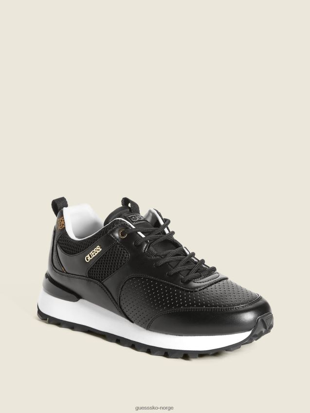 Guess selvie perforerte joggesko svart1 svart 1 kvinner F0LJ809936