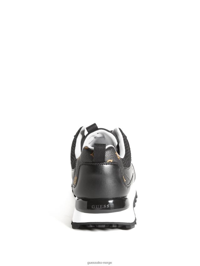 Guess selvie perforerte joggesko svart1 svart 1 kvinner F0LJ809936