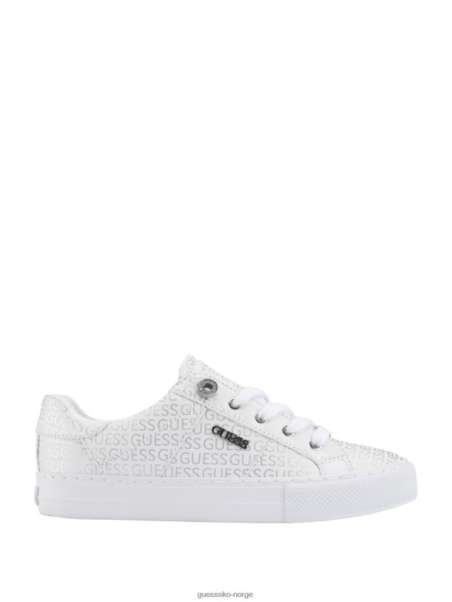 Guess striperød touch-look på lave sneakers i imitert skinn stripe rød touch kvinner F0LJ807516