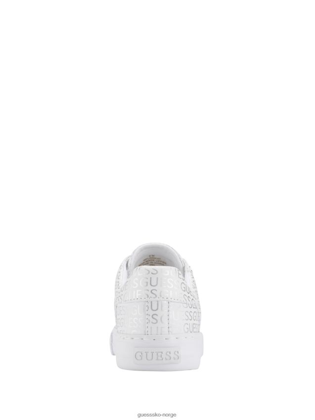 Guess striperød touch-look på lave sneakers i imitert skinn stripe rød touch kvinner F0LJ807516