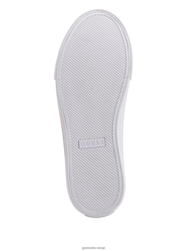 Guess striperød touch-look på lave sneakers i imitert skinn stripe rød touch kvinner F0LJ807516