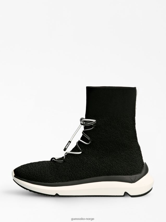 Guess svart drewsila strikket high-top sneaker svart kvinner F0LJ805491