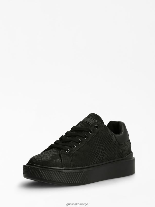 Guess svart haizly python-print sneaker svart kvinner F0LJ806588