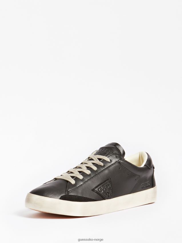 Guess svart lodi sneaker i ekte skinn svart kvinner F0LJ806414