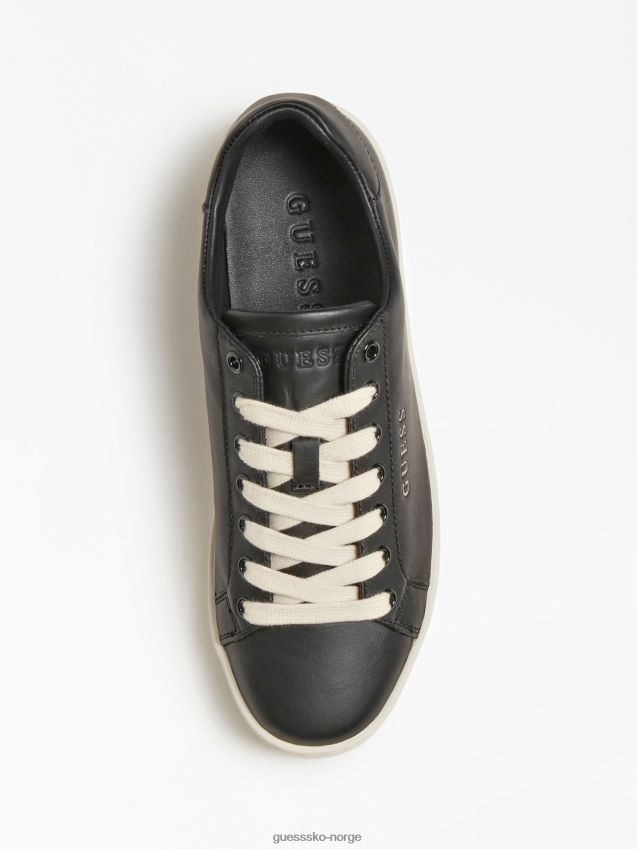 Guess svart rosalia joggesko i ekte skinn svart kvinner F0LJ803049