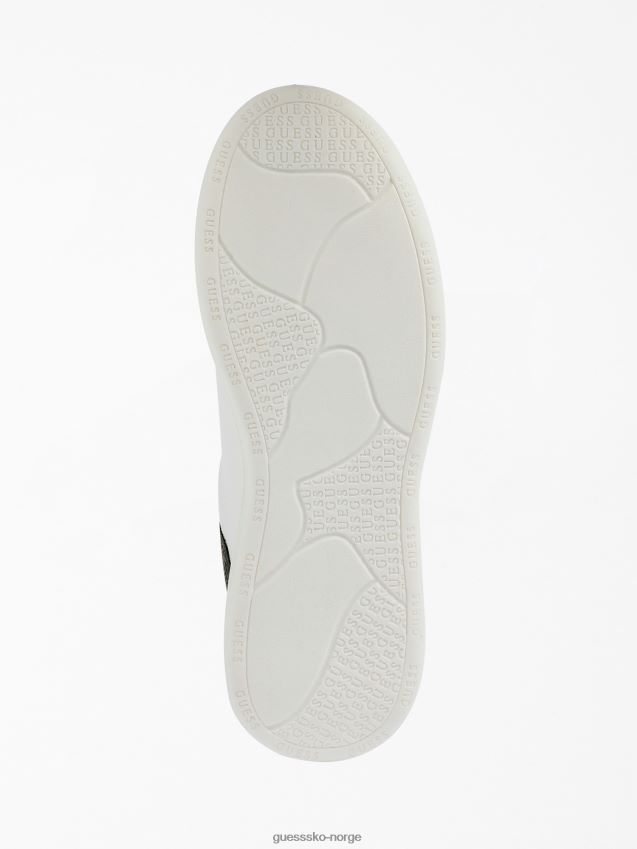 Guess vibo sneaker i blandet skinn hvit multi hvit multi kvinner F0LJ805632