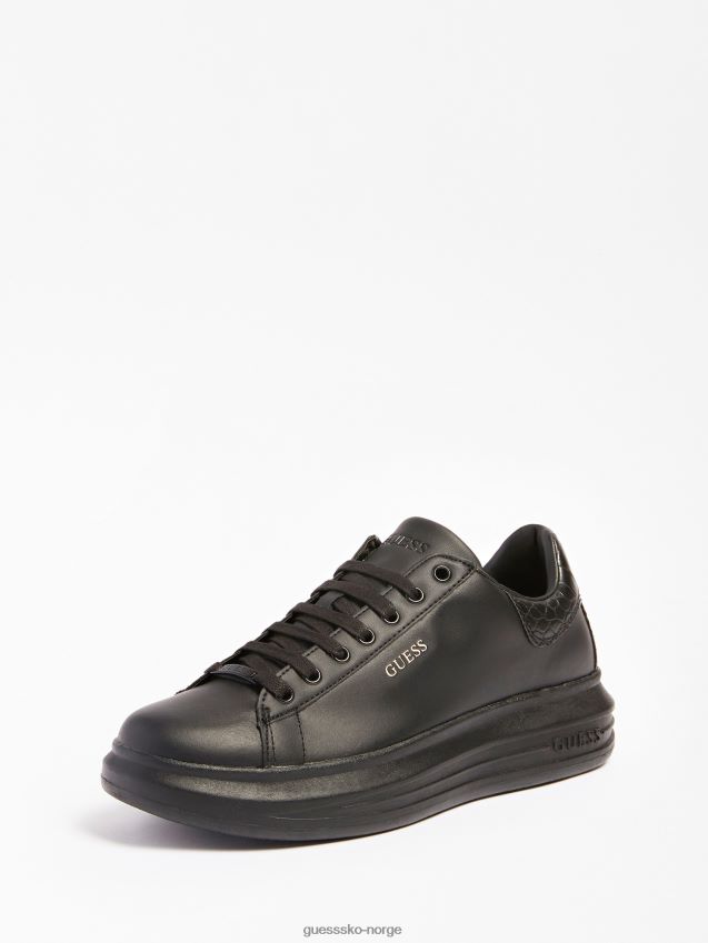 Guess vibo sneaker i blandet skinn svart svart kvinner F0LJ805542