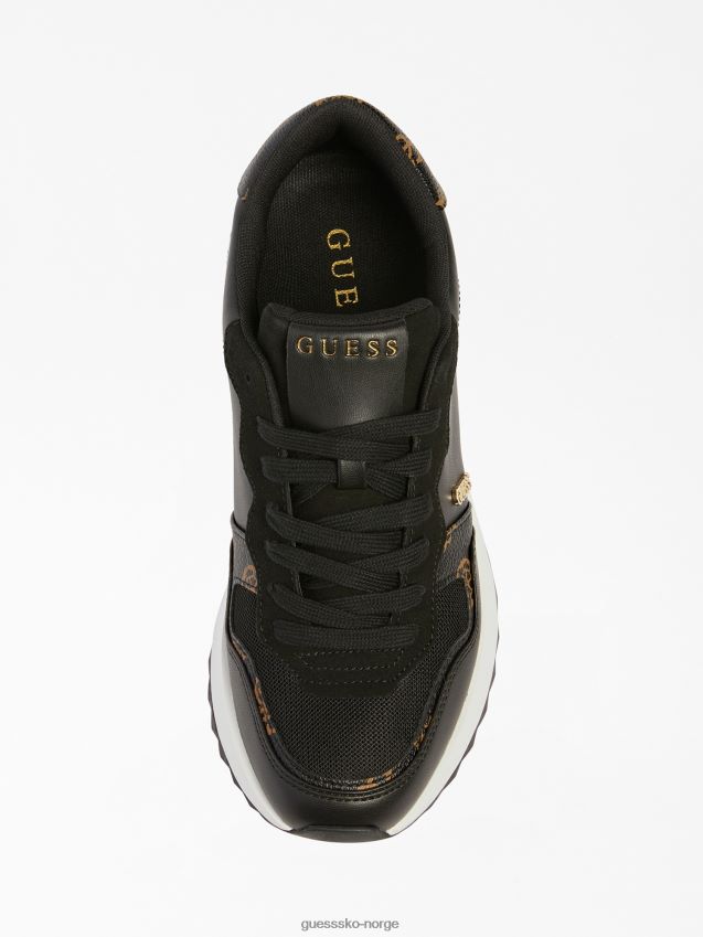 Guess vinna 4g peony logo løpesko brun brun kvinner F0LJ805602