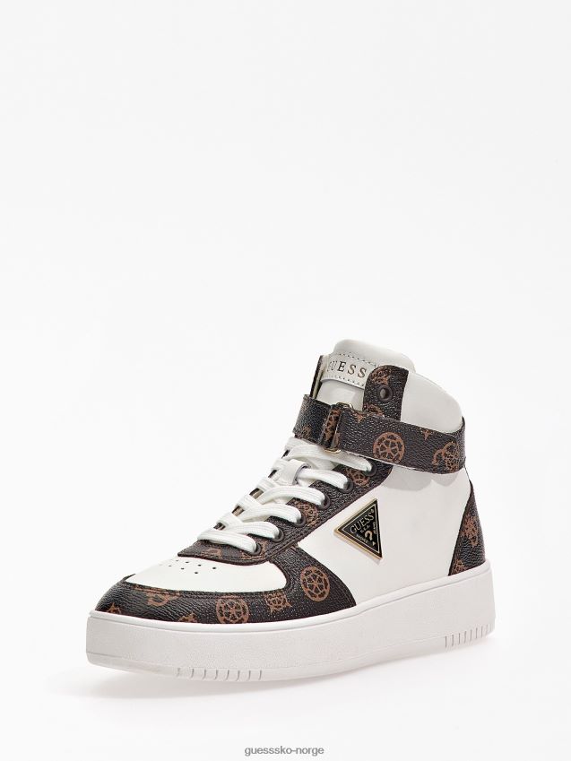 Guess vyves logo høye sneakers hvit multi hvit multi kvinner F0LJ805511
