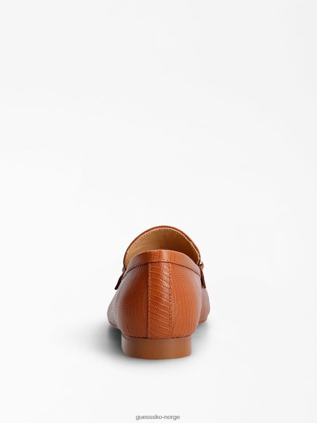 Guess brun marta loafer i ekte skinn brun kvinner F0LJ805498