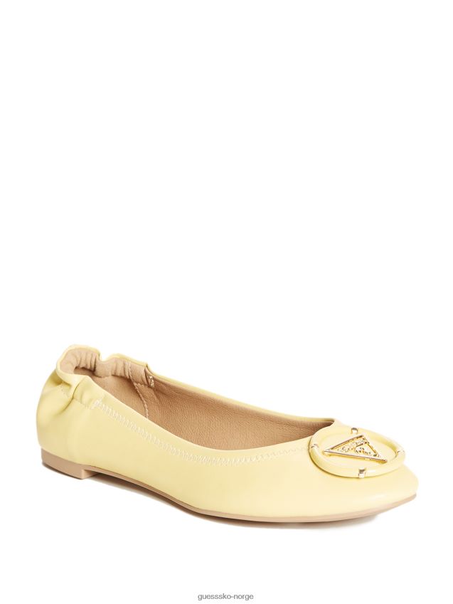 Guess gul senna logo ballett leiligheter gul kvinner F0LJ807564