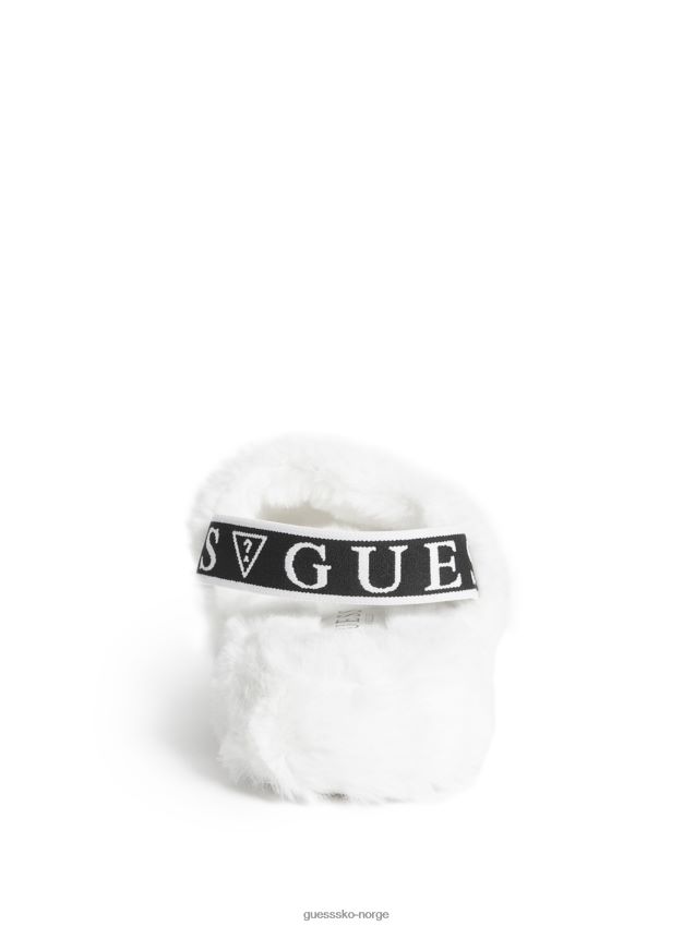 Guess hvite liddie tøfler i fuskepels hvit kvinner F0LJ807515