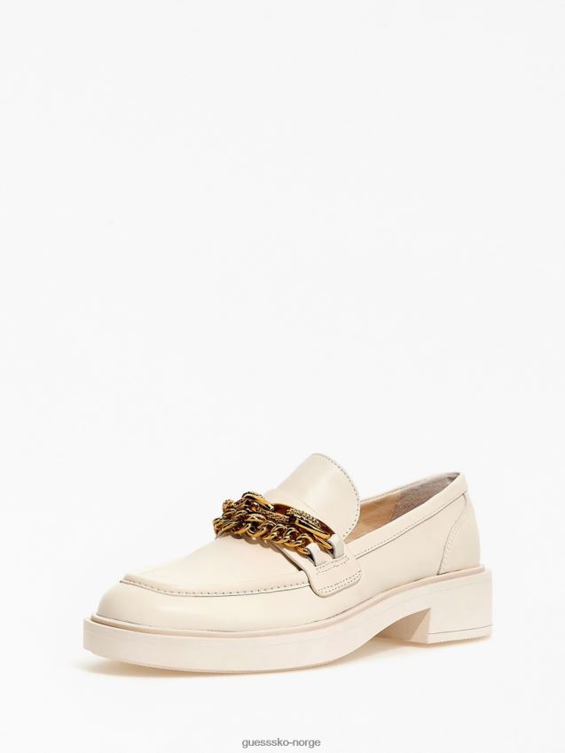Guess kabela ekte skinn mokkasin hvit multi hvit multi kvinner F0LJ805607