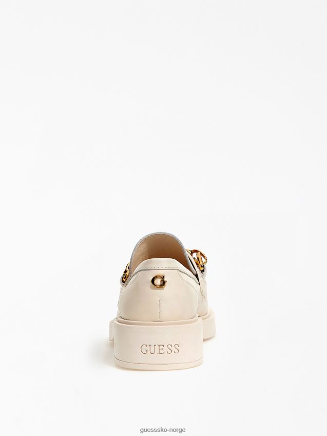 Guess kabela ekte skinn mokkasin hvit multi hvit multi kvinner F0LJ805607