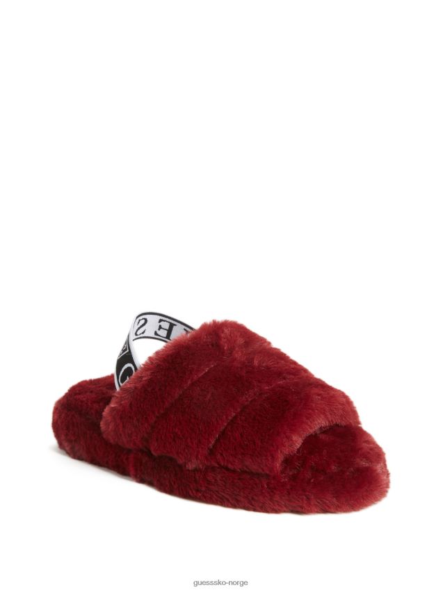 Guess liddie fuskepels tøfler vin vin kvinner F0LJ807506