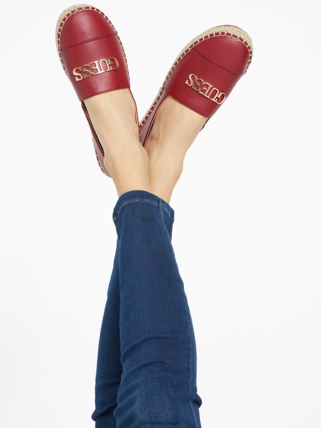 Guess røde laini logo espadriller rød kvinner F0LJ807585