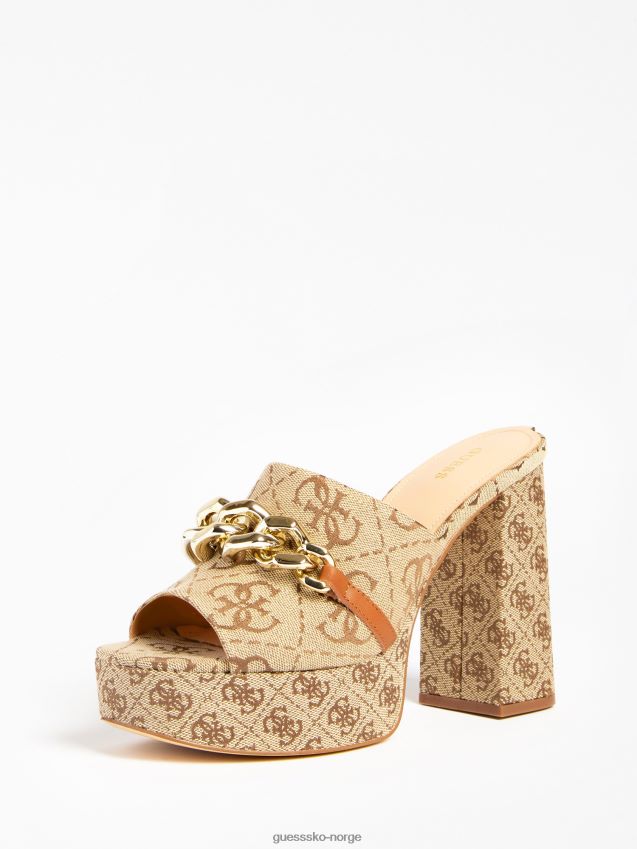 Guess beige xanthe 4g logo tresko beige kvinner F0LJ805617