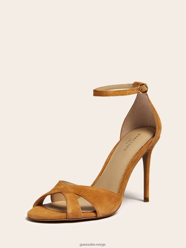 Guess brun marciano sandal i semsket skinn brun kvinner F0LJ805479