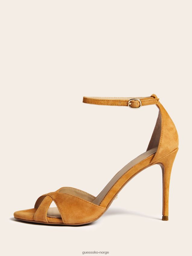 Guess brun marciano sandal i semsket skinn brun kvinner F0LJ805479