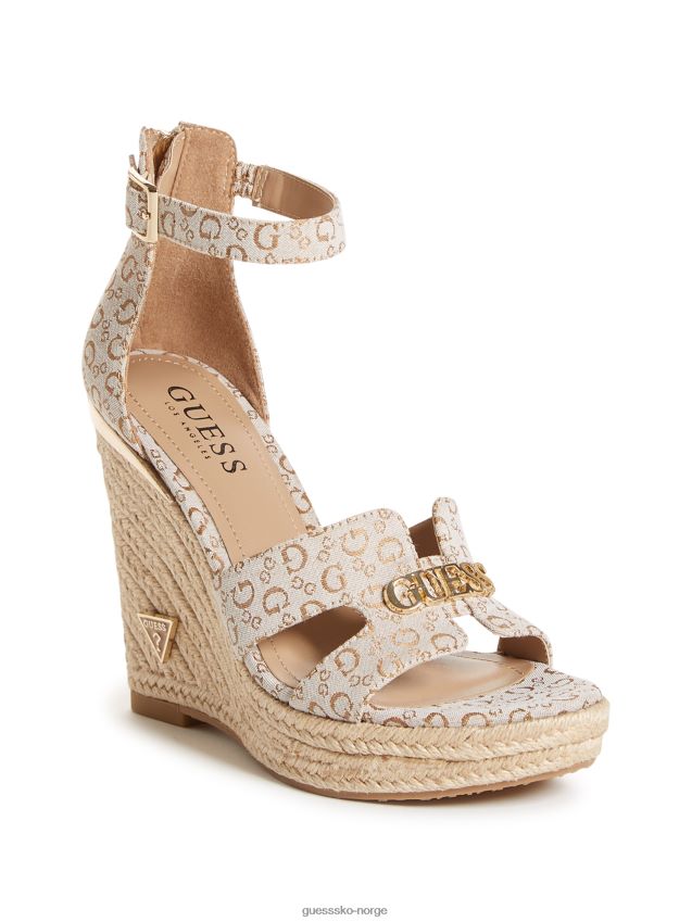 Guess brune jessi espadrillekiler brun kvinner F0LJ807501