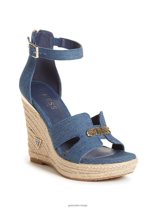 Guess denim jessi espadrillekiler denim kvinner F0LJ807449