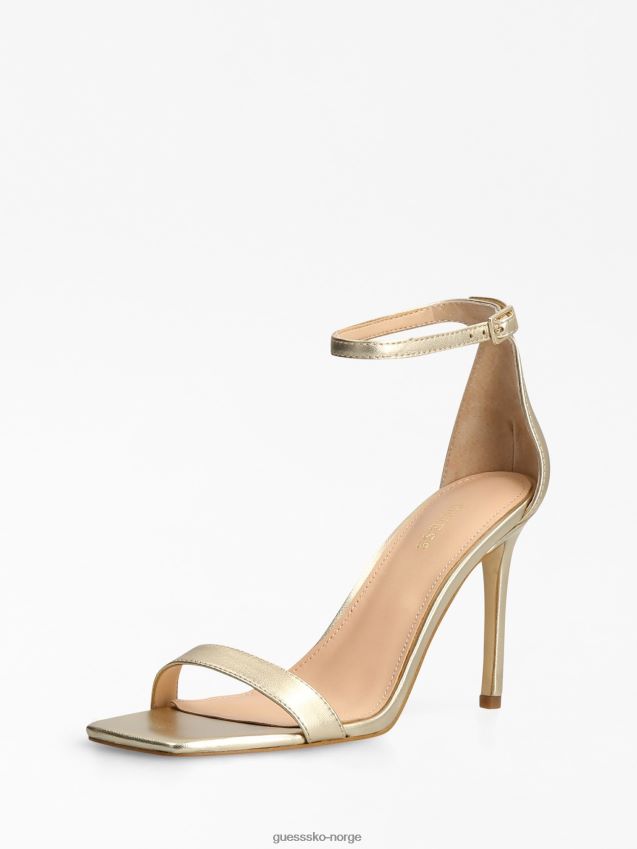 Guess foliert devon-sandal i ekte skinnbeige beige kvinner F0LJ805538