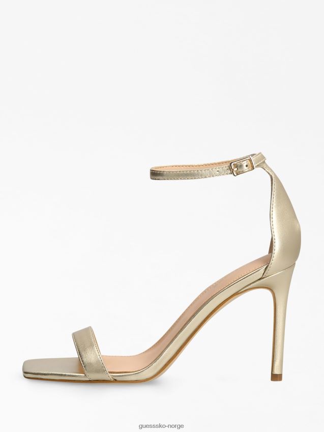 Guess foliert devon-sandal i ekte skinnbeige beige kvinner F0LJ805538