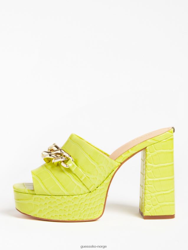 Guess grønn xanthe-croc-print tresko grønn kvinner F0LJ805552