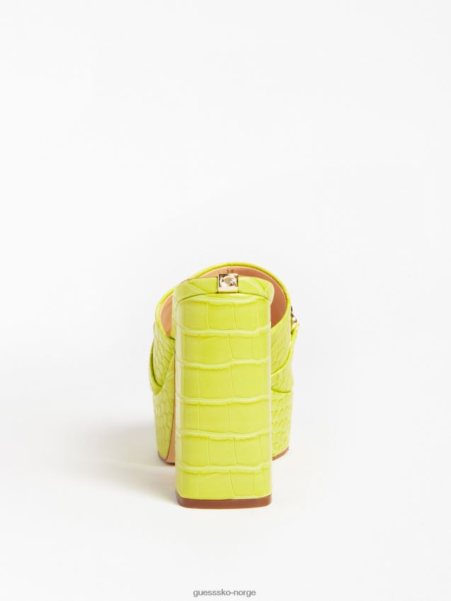 Guess grønn xanthe-croc-print tresko grønn kvinner F0LJ805552
