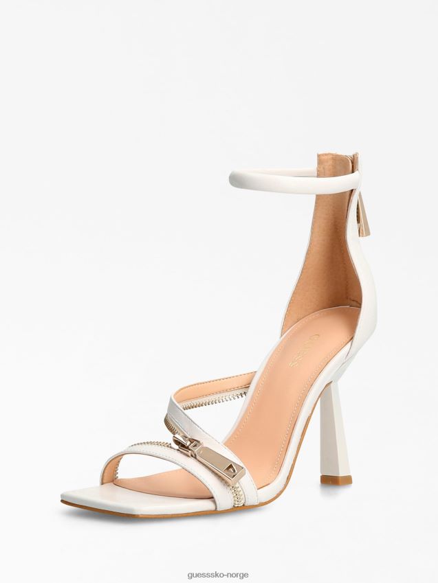 Guess hvit jeomie sandal i ekte skinn hvit kvinner F0LJ805497