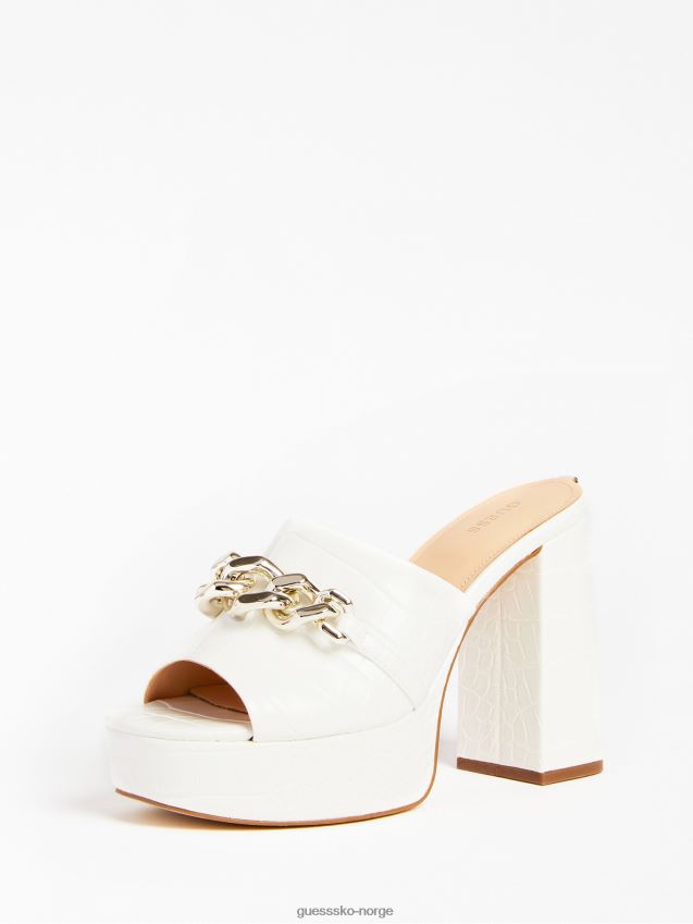 Guess hvit xanthe-krok-trykk tresko hvit kvinner F0LJ805624