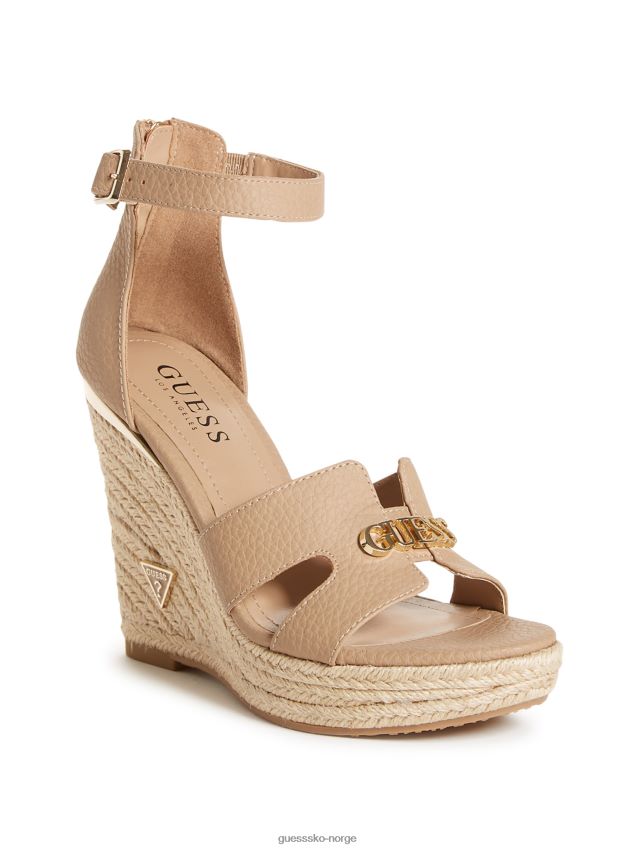 Guess jessi espadrille wedges tan tan kvinner F0LJ807500